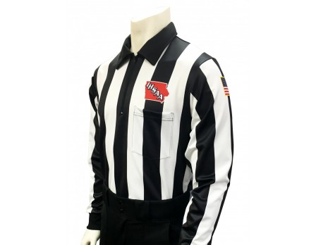 Iowa (IHSAA) 2 1/4" Stripe Long Sleeve Football Referee Shirt