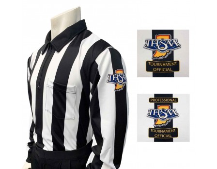 Indiana (IHSAA) 2 1/4" Stripe Long Sleeve Football Referee Shirt