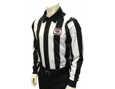 USA138NE Nebraska (NSAA) 2 1/4" Stripe Long Sleeve Football Referee Shirt