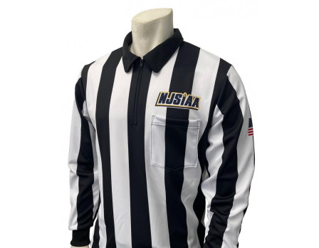 New Jersey (NJSIAA) Women's 2 1/4" Stripe Long Sleeve Football and Lacrosse Referee Shirt