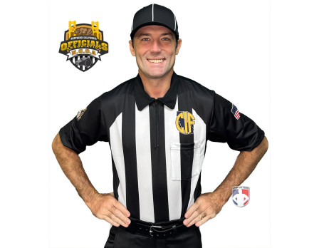 California (NCOA) 2 1/4" Stripe Body Flex Short Sleeve Football Referee Shirt
