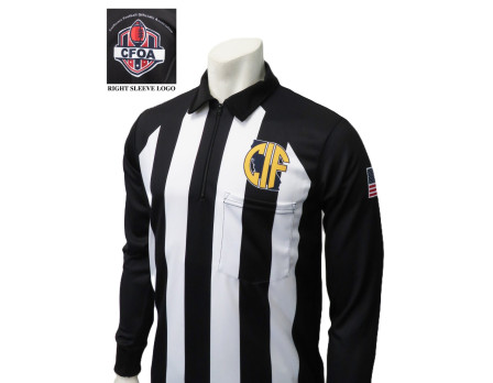 California (CFOA) 2 1/4" Stripe Long Sleeve Football Referee Shirt