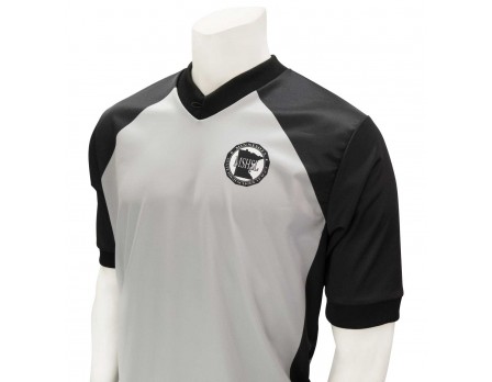 USA207MN Minnesota (MSHSL) Men's Grey & Black V-Neck Referee Shirt