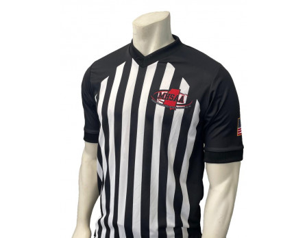 Mississippi (MHSAA) 1" Stripe Performance Mesh Men's Referee Shirt