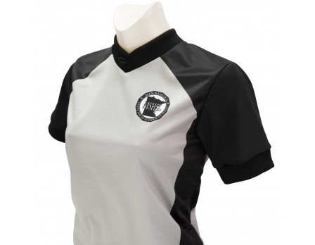 Minnesota (MSHSL) Women's Grey & Black V-Neck Referee Shirt