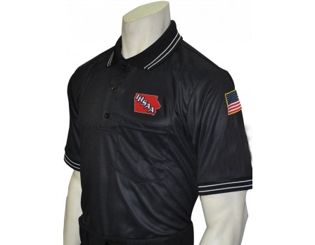 Iowa (IHSAA) Pro Knit Umpire Shirt - Black