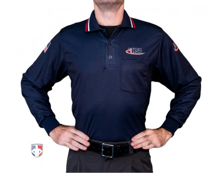 Illinois (IHSA) Long Sleeve Umpire Shirt - Navy