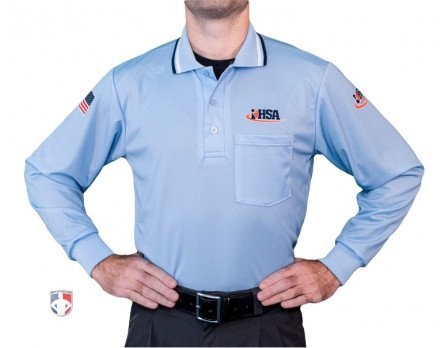 Illinois (IHSA) Long Sleeve Umpire Shirt - Powder Blue