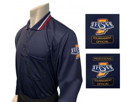 Indiana (IHSAA) Long Sleeve Umpire Shirt - Navy