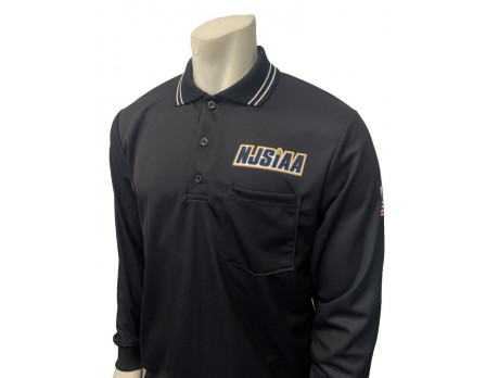 New Jersey (NJSIAA) Long Sleeve Umpire Shirt - Black