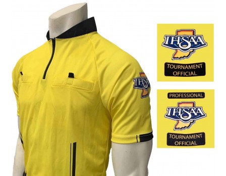 Indiana (IHSAA) Short Sleeve Soccer Referee Shirt - Yellow