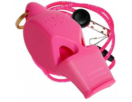 Fox 40 Classic ECLIPSE Pink Referee Whistle With Lanyard