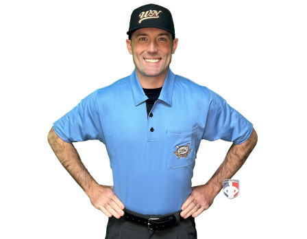 West Nyack Little League (WN) Short Sleeve Umpire Shirt - Sky Blue with Black