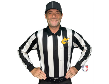 West Virginia (WVSSAC) 2 1/4" Stripe Long Sleeve Football Referee Shirt