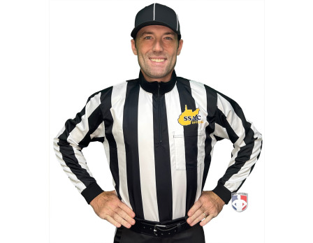 West Virginia (WVSSAC) 2 1/4" Stripe Rainy Weather Long Sleeve Football Referee Shirt