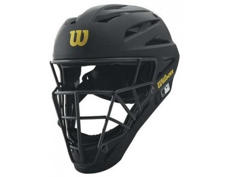 Wilson Pro Stock Titanium Umpire Helmet Front Angled View