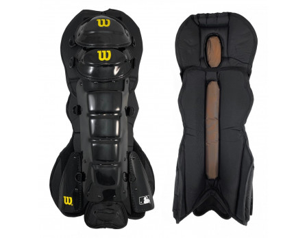 Wilson MLB West Vest Pro Gold 2 Umpire Shin Guards with Memory Foam - Special Buy