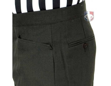 Black 100/% Polyester Flat Front Officials Pants with Western Cut Pockets and Belt Loops BKS-275 Smitty