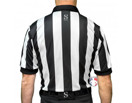 Smitty 2 inch Stripe Short Sleeve Body Flex® Football Referee Shirt No Flag