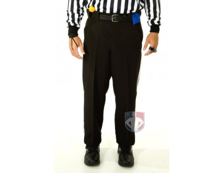 Smitty 4-Way Stretch Black Football Referee Pants 1 1/4” White StripeFBS176 