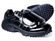 7345-99 3n2 Reaction Patent Leather Umpire Plate Shoes Angled and Bottom View