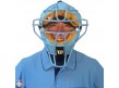 A3009-BL/TN Wilson MLB Sky Blue Dyna-Lite Steel Umpire Mask with Sky Blue and Tan