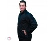 BK-232 Smitty Track Style Basketball / Wrestling Referee Jacket - Black Worn Front Angled View