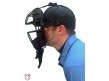 CM-TG-45 Champro Vented 4 1/2" Umpire Throat Guard Worn Side View