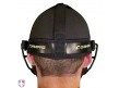 CM84-BM Champro Black Rampage Magnesium Umpire Mask with Dri-Gear Worn Back Harness View