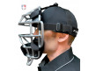 CM84-SV Champro Rampage Silver Umpire Mask with Dri-Gear Worn	