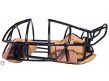 F3-DEF-BK/TN-Force3 Defender Umpire Mask with Tan Profile