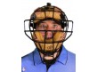 F3-DEF-BK/TN-Force3 Defender Umpire Mask With Tan Worn Front