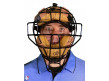 F3-DEF-BK/TN-Force3 Defender Umpire Mask With Tan Worn Front