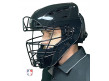 Force3 Black Defender Hockey Style Umpire Helmet Worn Angle