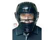Force3 Black Defender Hockey Style Umpire Helmet Worn Front