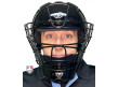 Force3 Black Defender XS3 Hockey Style Umpire Helmet Worn Front