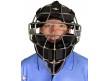 FM4000MAG-UMP-SV/BK All-Star Silver Magnesium Umpire Mask with Black LUC Worn Front View