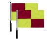Champion Soccer Flags Set - Checkered Yellow & Red