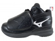 Mizuno Pro Wave Black and White Mid-Cut Umpire Plate Shoe Side