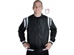 S227-BK Collegiate Style Basketball Referee Jacket - Black with White Trim
