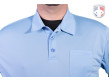 S311 Smitty Major League Style Long Sleeve Self-Collared Umpire Shirt - Polo Blue Front Collar