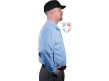 S311 Smitty Major League Style Long Sleeve Self-Collared Umpire Shirt - Polo Blue Right Side