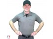 S314-CH Smitty V2 Major League Replica Umpire Shirt - Charcoal Grey with Black Worn Front View