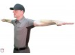 S314-CH Smitty V2 Major League Replica Umpire Shirt - Charcoal Grey with Black Arms Out View