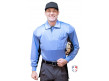  Smitty V2 Major League Replica Long Sleeve Umpire Shirt - Sky Blue with Black