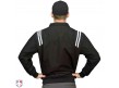 S320-BK Smitty Traditional Half-Zip Umpire Jacket - Black and White Back View