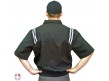S324-BK/WT Smitty Traditional Half-Zip Short Sleeve Umpire Jacket - Black and White Worn Back View