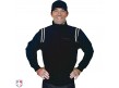 S330-BK/WHT Smitty Major League Style Fleece Lined Umpire Jacket - Black and White Front View