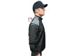 Smitty Major League Style Convertible Jacket - Black with Charcoal Grey Side