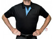 Smitty V3 Major League Replica Umpire Shirt - Black with Sky Blue Front